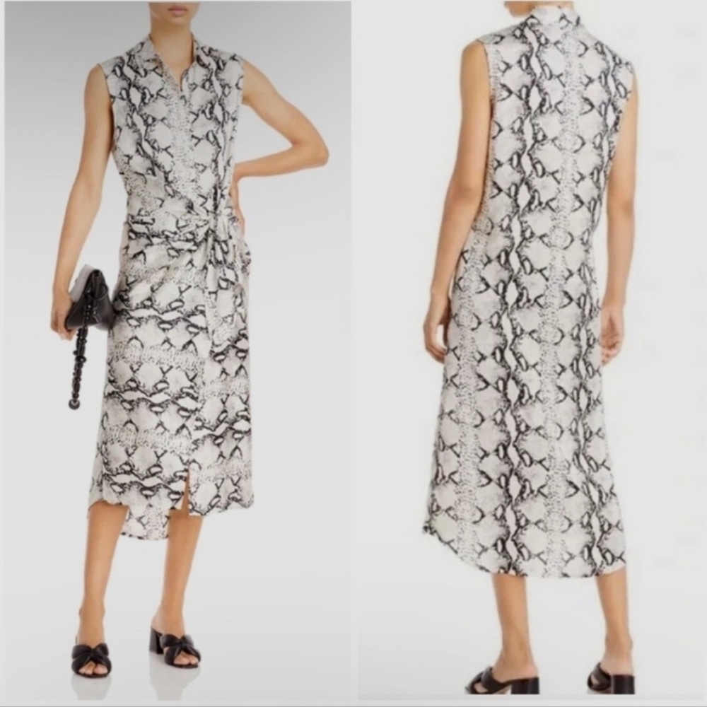 AQUA Womens Shirt Dress Snakeskin Print Size Small NWT